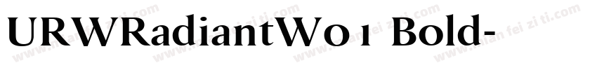 URWRadiantW01 Bold字体转换
